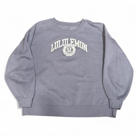 lululemon athletica Other - Lululemon Puff Print Logo Boxy Cropped Crewneck Sweater